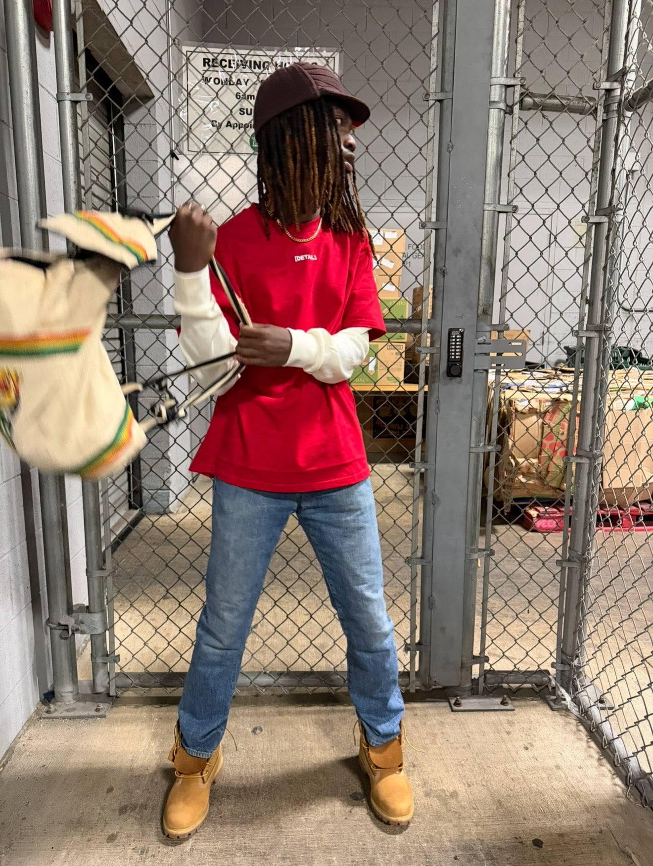 [Small Print] Detail Waffle Knit Long Sleeve Tshirt