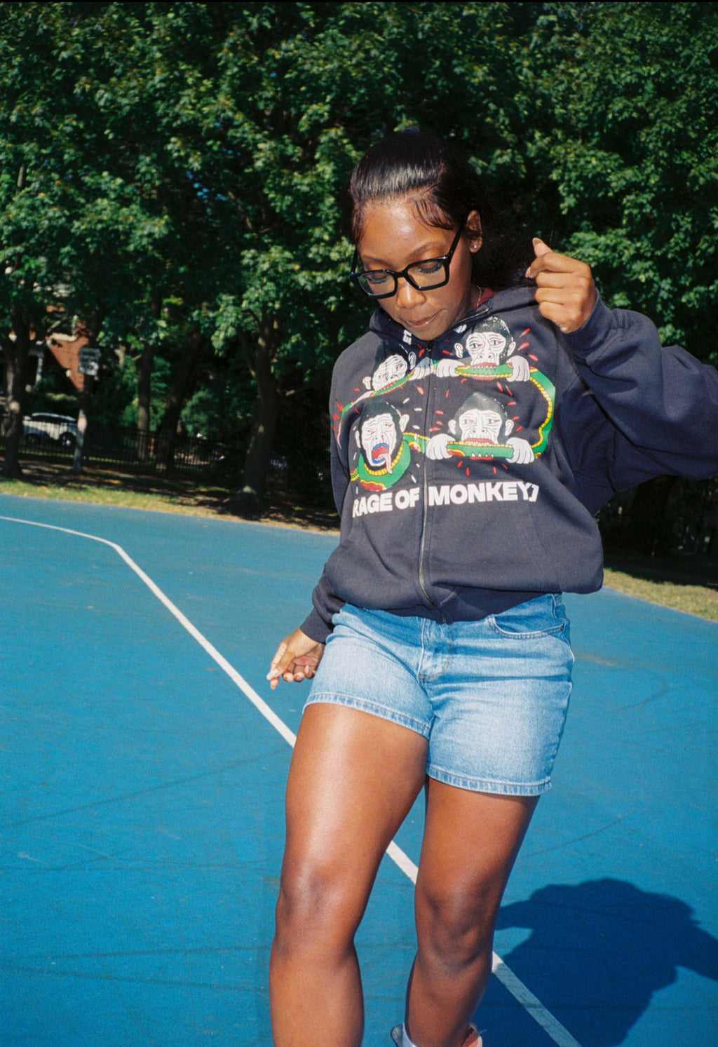 [Rage of Monkey] DROP SHOULDER HOODIE